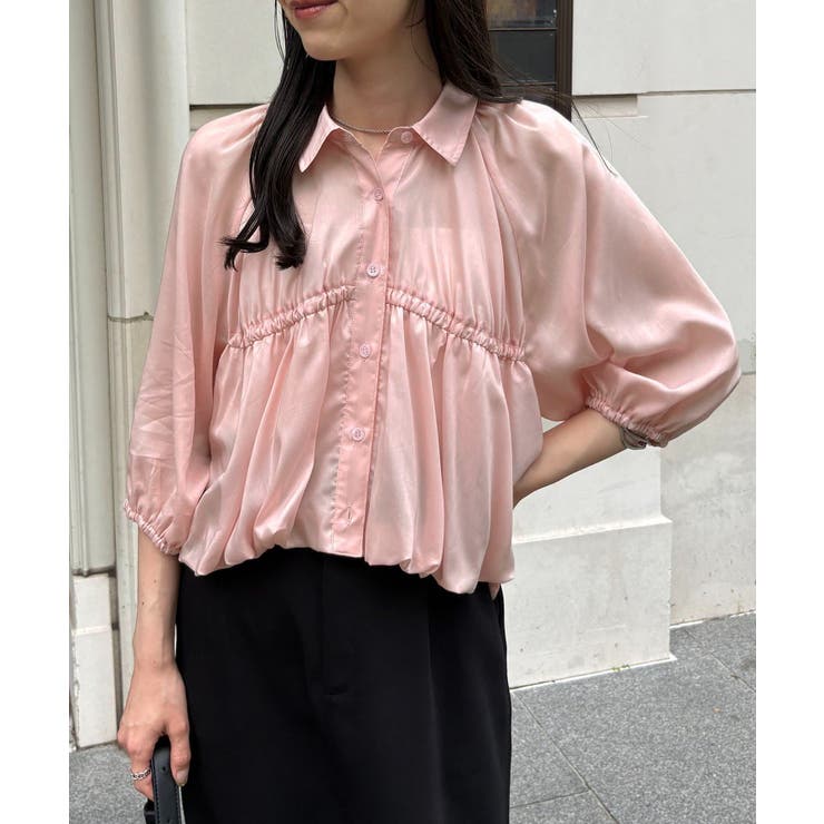 【CAPRICIEUX LE'MAGE】バルーンクロップシアーシャツ | PAL GROUP OUTLET | 詳細画像10 