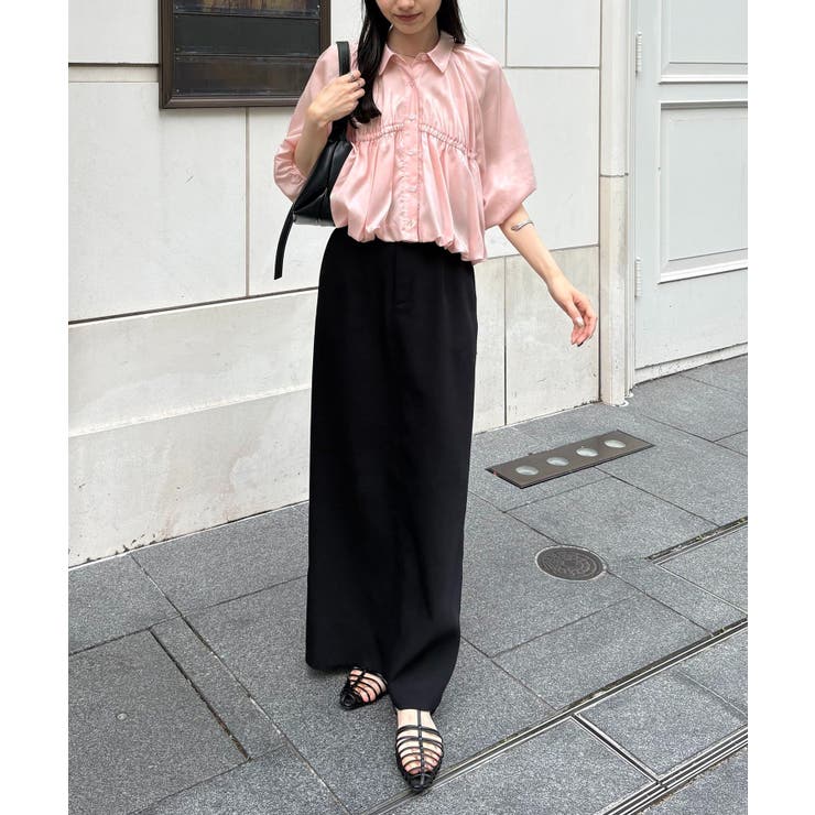 【CAPRICIEUX LE'MAGE】バルーンクロップシアーシャツ | PAL GROUP OUTLET | 詳細画像12 