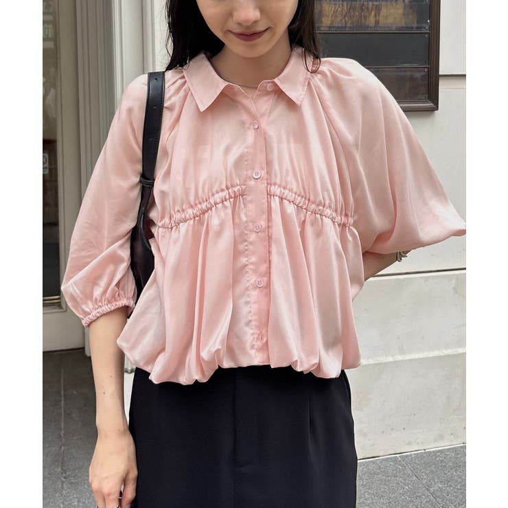 【CAPRICIEUX LE'MAGE】バルーンクロップシアーシャツ | PAL GROUP OUTLET | 詳細画像14 