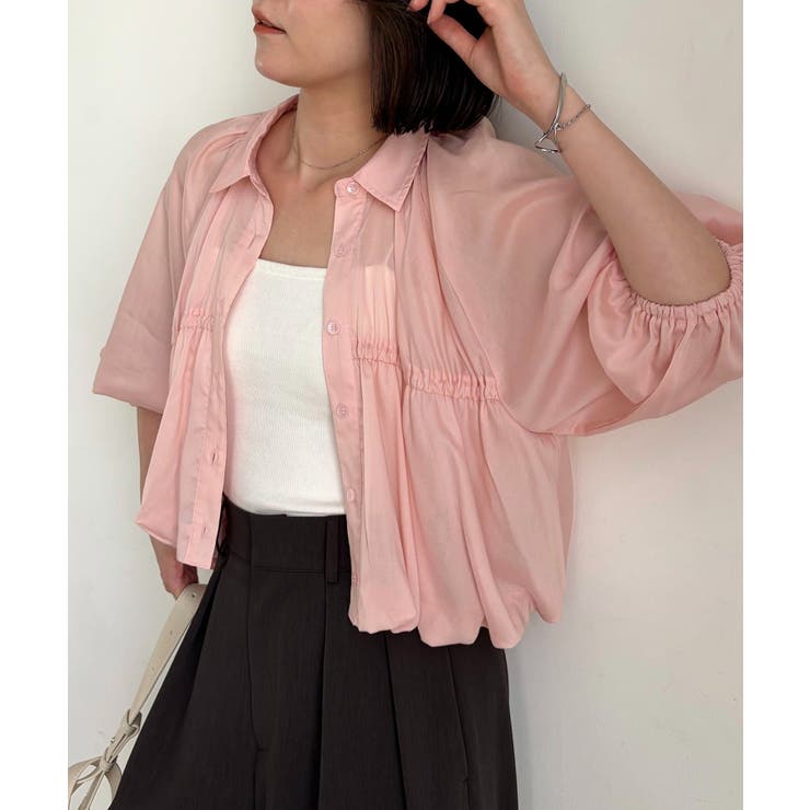 【CAPRICIEUX LE'MAGE】バルーンクロップシアーシャツ | PAL GROUP OUTLET | 詳細画像6 