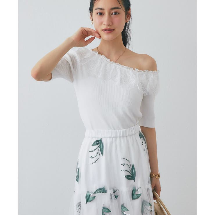 WH | 【La boutique BonBon】クールタッチUVワンショルレースフリルK… | PAL GROUP OUTLET