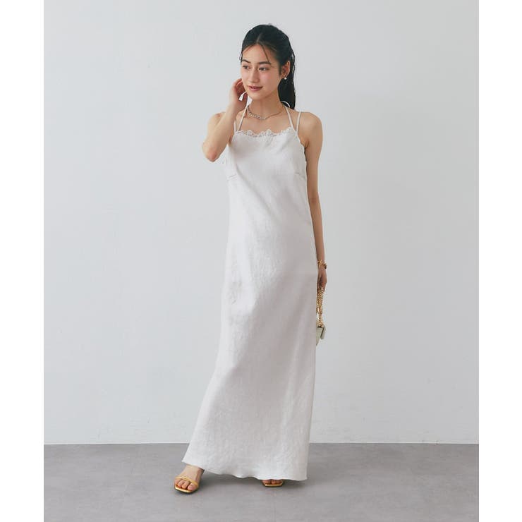 LGY | 【La boutique BonBon】サテンレース付きキャミOP | PAL GROUP OUTLET