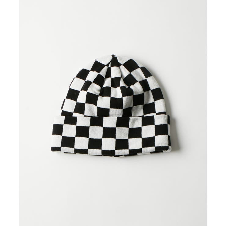 WHT/BLK | 【WHO'S WHO gallery】チェッカービーニー | PAL GROUP OUTLET