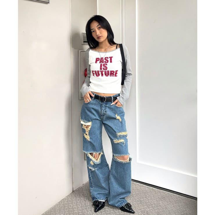 【WHO'S WHO gallery】スタースタッズラグランロゴトップス | PAL GROUP OUTLET | 詳細画像19 