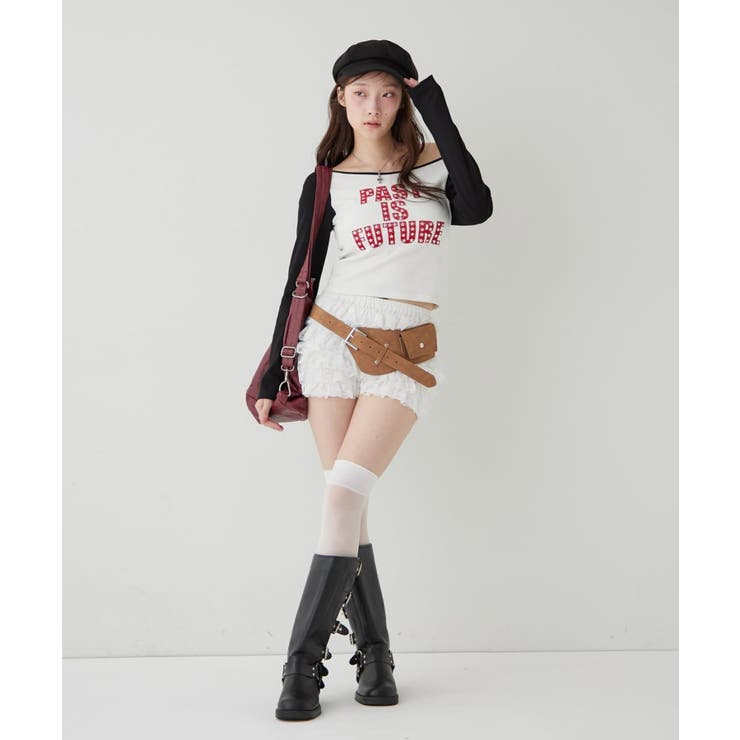 【WHO'S WHO gallery】スタースタッズラグランロゴトップス | PAL GROUP OUTLET | 詳細画像6 