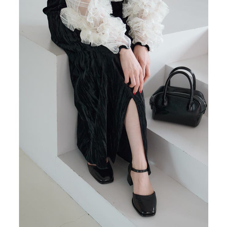 【Kastane】シアーチェック×ベロアワンピSET | PAL GROUP OUTLET | 詳細画像11 
