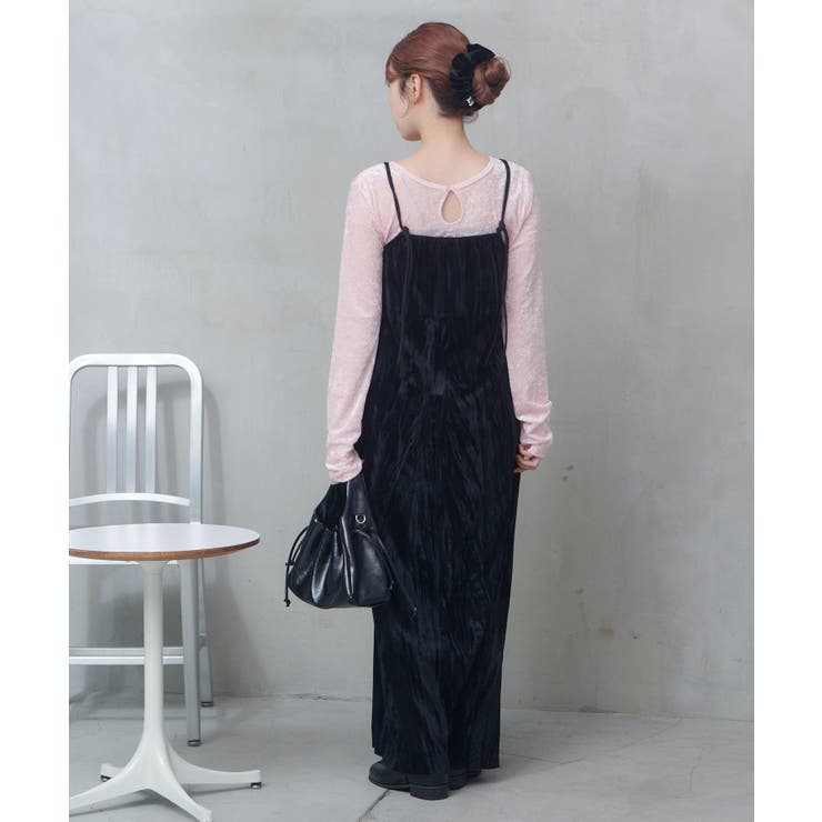 【Kastane】シアーチェック×ベロアワンピSET | PAL GROUP OUTLET | 詳細画像27 