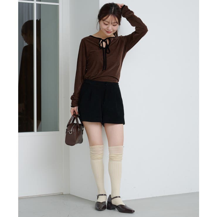 【Kastane】ドットベロアリボンプルオーバー | PAL GROUP OUTLET | 詳細画像9 