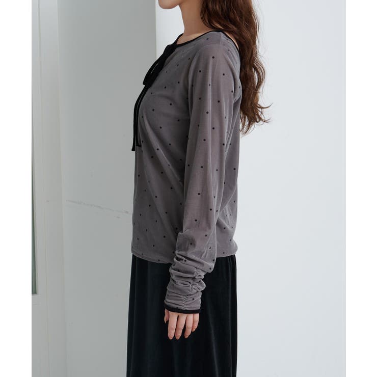 【Kastane】ドットベロアリボンプルオーバー | PAL GROUP OUTLET | 詳細画像18 