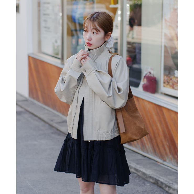 【Kastane】フェイクレザーショートブルゾン | PAL GROUP OUTLET | 詳細画像2 