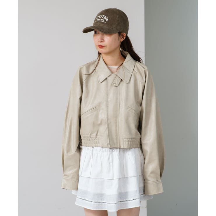 【Kastane】フェイクレザーショートブルゾン | PAL GROUP OUTLET | 詳細画像31 