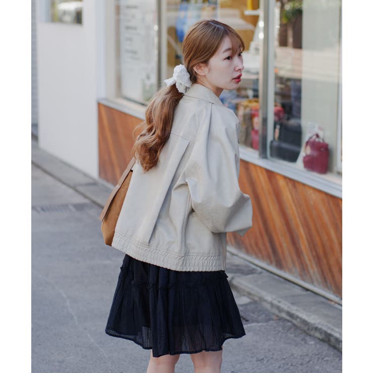 【Kastane】フェイクレザーショートブルゾン | PAL GROUP OUTLET | 詳細画像4 
