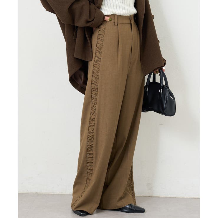 BRN | 【Kastane】B サイドシャーリングスラックス | PAL GROUP OUTLET
