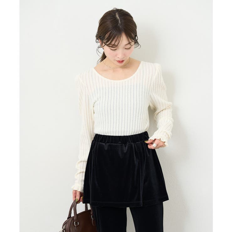 【Kastane】B シャギーカットギャザースリーブトップス | PAL GROUP OUTLET | 詳細画像3 