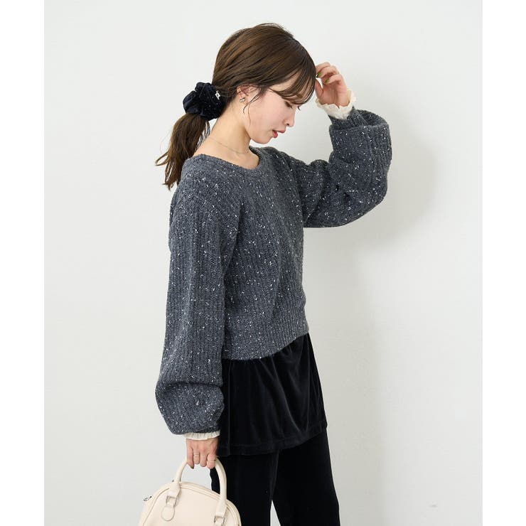 【Kastane】B ラメバックスリットプルオーバー | PAL GROUP OUTLET | 詳細画像14 