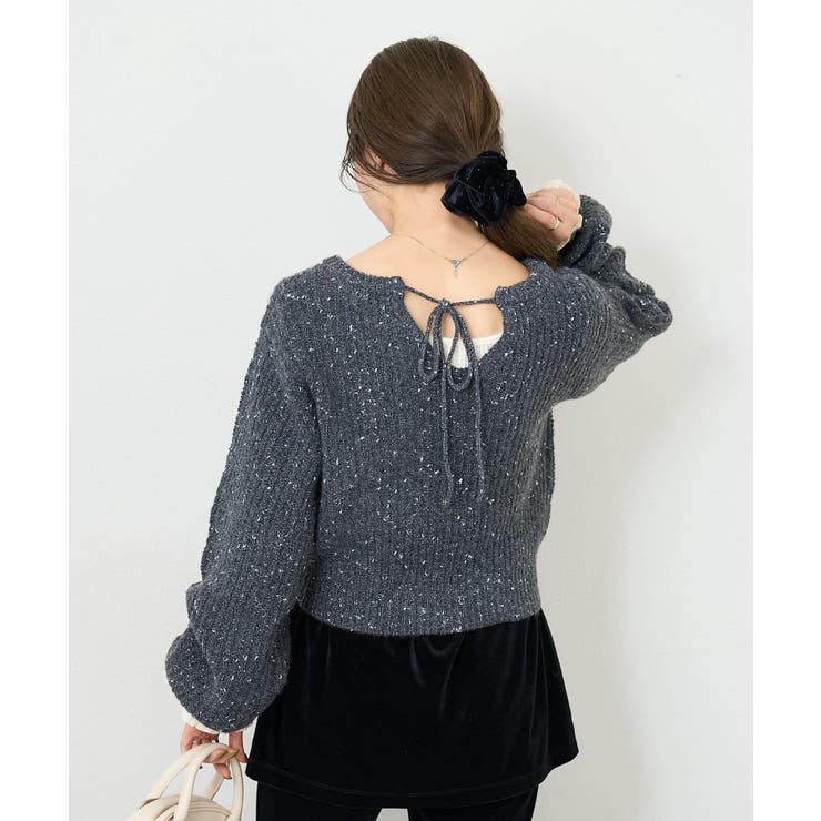 【Kastane】B ラメバックスリットプルオーバー | PAL GROUP OUTLET | 詳細画像15 