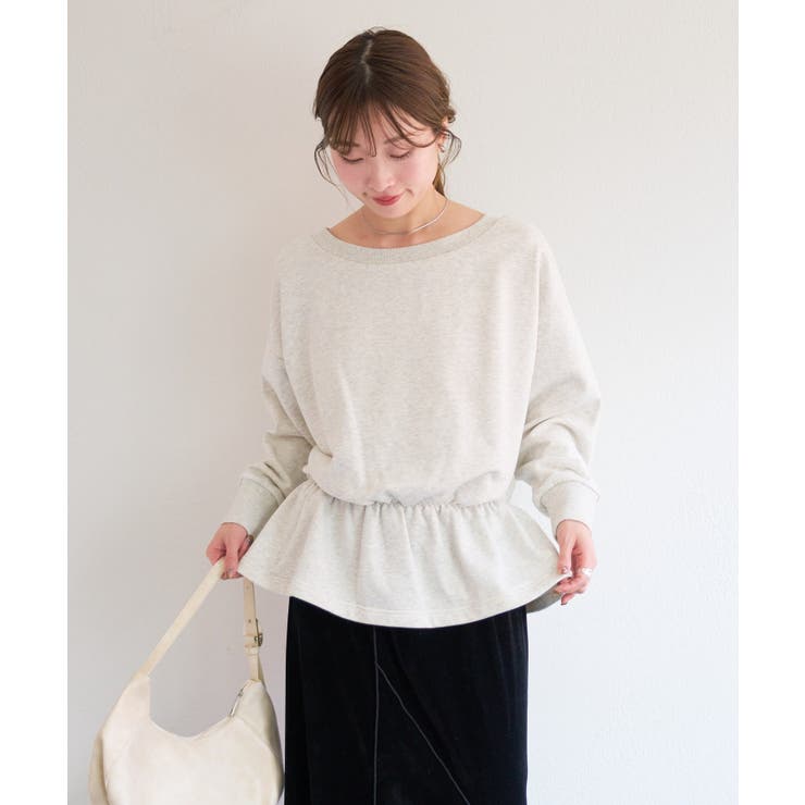 【Kastane】B Vネックペプラムスウェット | PAL GROUP OUTLET | 詳細画像2 