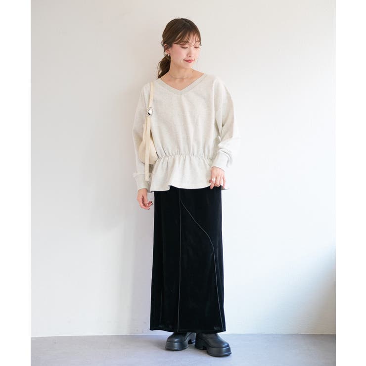 【Kastane】B Vネックペプラムスウェット | PAL GROUP OUTLET | 詳細画像6 