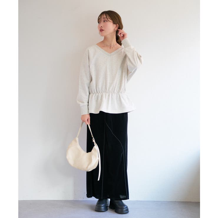 【Kastane】B Vネックペプラムスウェット | PAL GROUP OUTLET | 詳細画像7 