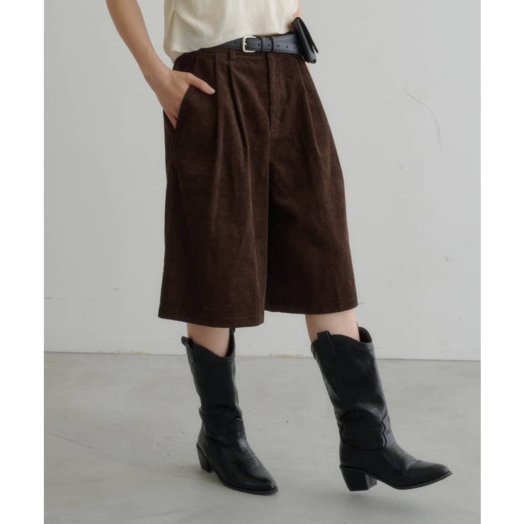 【Kastane】ポーチベルト付きコーデュロイバミューダパンツ | PAL GROUP OUTLET | 詳細画像3 