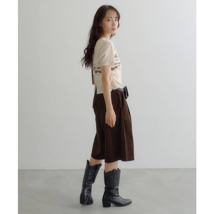 【Kastane】ポーチベルト付きコーデュロイバミューダパンツ | PAL GROUP OUTLET | 詳細画像8 