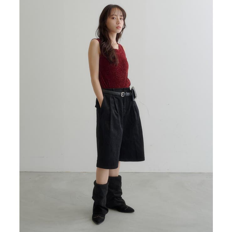 【Kastane】ポーチベルト付きコーデュロイバミューダパンツ | PAL GROUP OUTLET | 詳細画像15 
