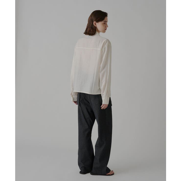 【Kastane】SHEER OPEN COLLAR SHIRT | PAL GROUP OUTLET | 詳細画像13 