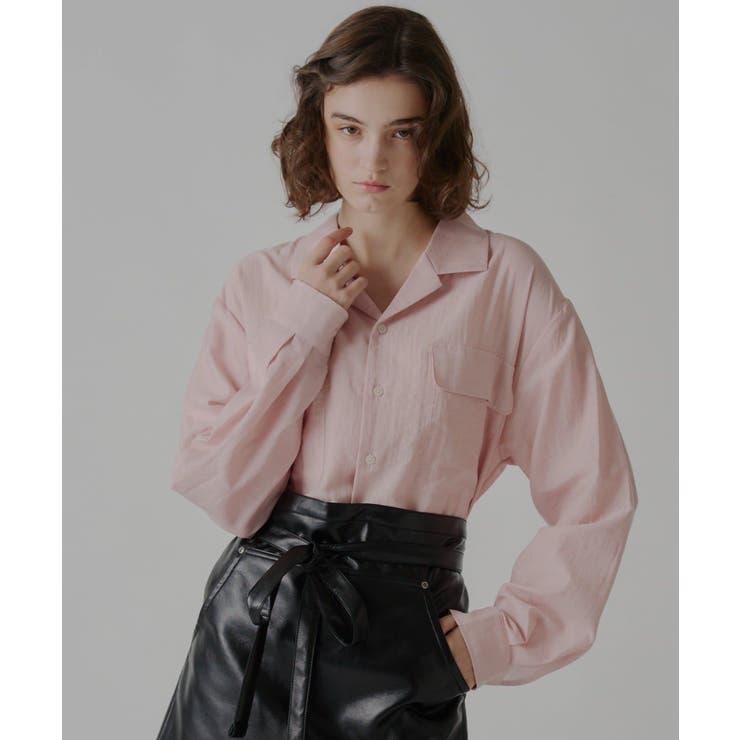 PNK | 【Kastane】SHEER OPEN COLLAR SHIRT | PAL GROUP OUTLET