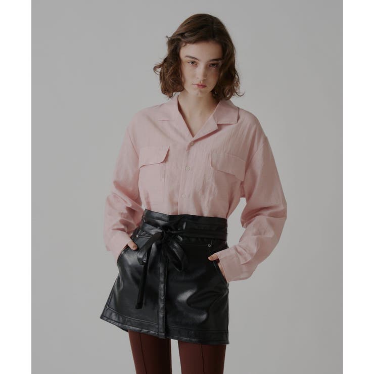 【Kastane】SHEER OPEN COLLAR SHIRT | PAL GROUP OUTLET | 詳細画像14 