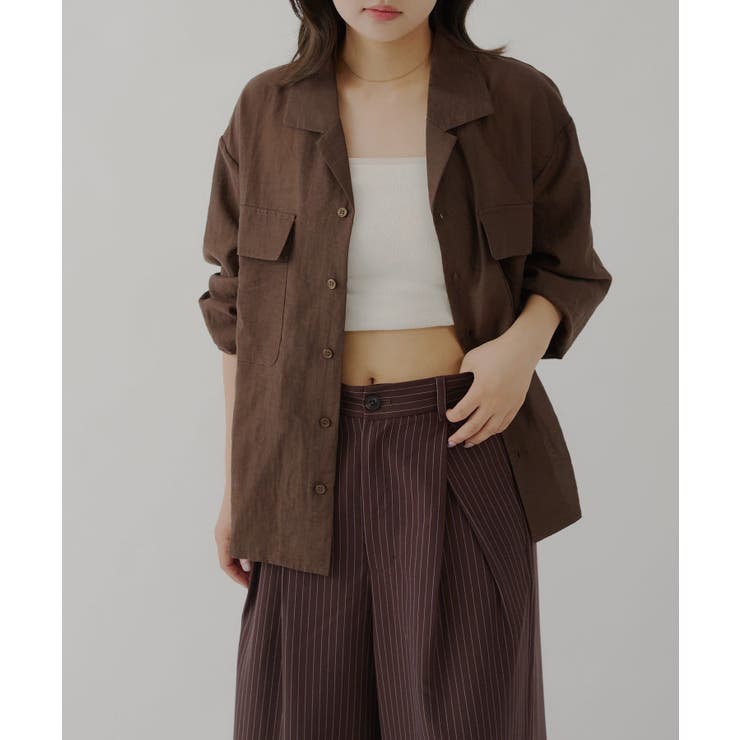 【Kastane】SHEER OPEN COLLAR SHIRT | PAL GROUP OUTLET | 詳細画像35 