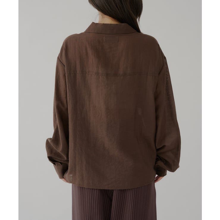 【Kastane】SHEER OPEN COLLAR SHIRT | PAL GROUP OUTLET | 詳細画像42 