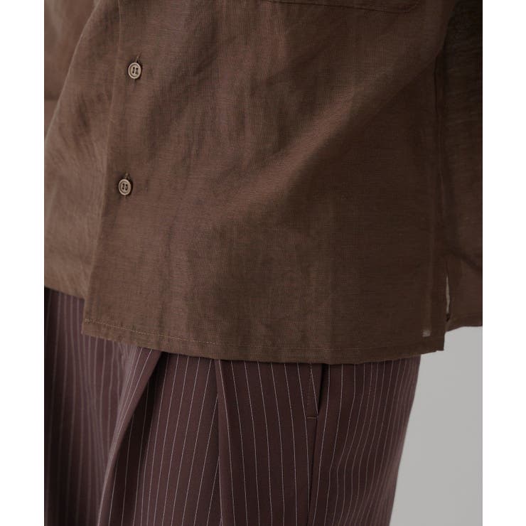 【Kastane】SHEER OPEN COLLAR SHIRT | PAL GROUP OUTLET | 詳細画像46 