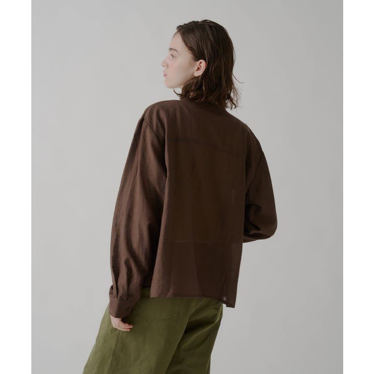 【Kastane】SHEER OPEN COLLAR SHIRT | PAL GROUP OUTLET | 詳細画像26 