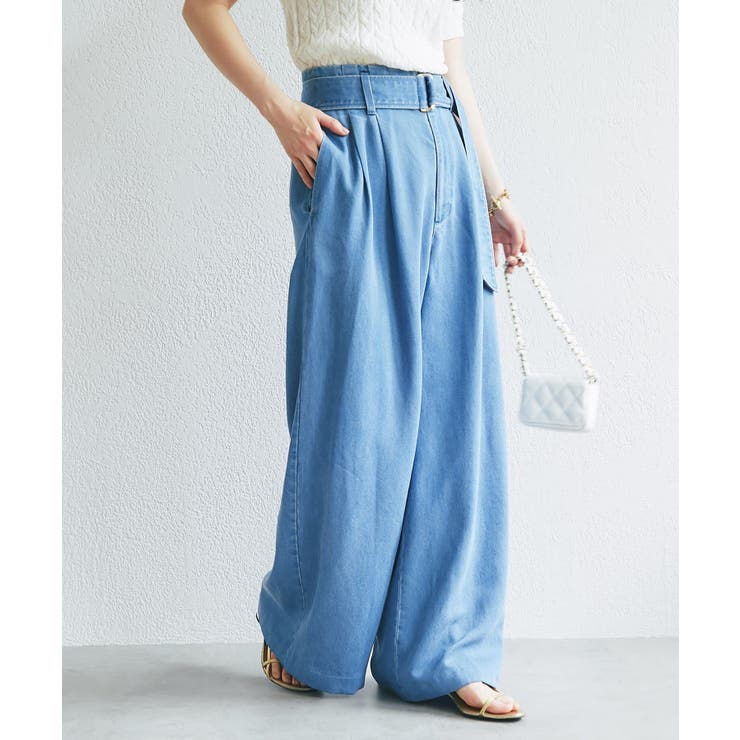 BL | 【La boutique BonBon】テンセルデニムベルト付きバギーテ… | PAL GROUP OUTLET
