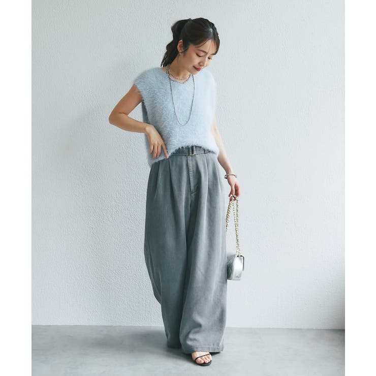 【La boutique BonBon】テンセルデニムベルト付きバギーテ… | PAL GROUP OUTLET | 詳細画像19 