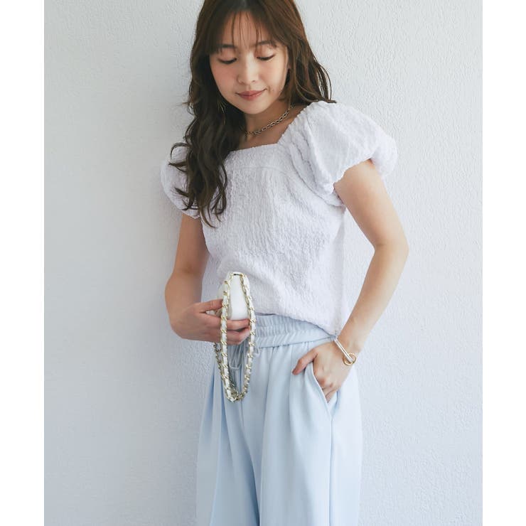 【La boutique BonBon】シャーリングパフスリーブBL | PAL GROUP OUTLET | 詳細画像2 