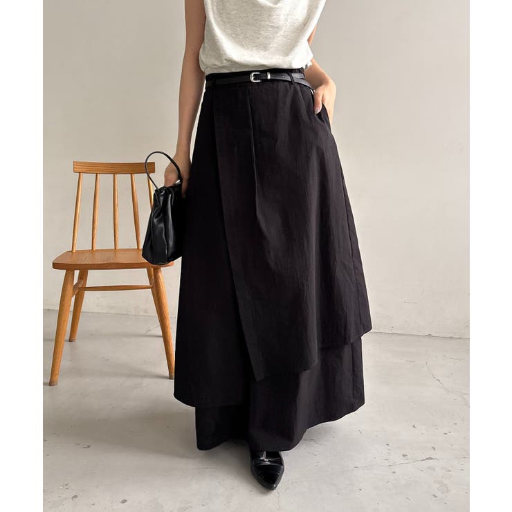 BLACK | 【CAPRICIEUX LE'MAGE】ベルトSETレイヤードSK | PAL GROUP OUTLET