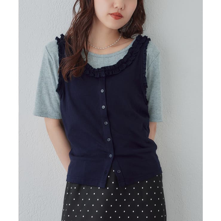 【Discoat】前開きフリルタンクトップ | PAL GROUP OUTLET | 詳細画像26 