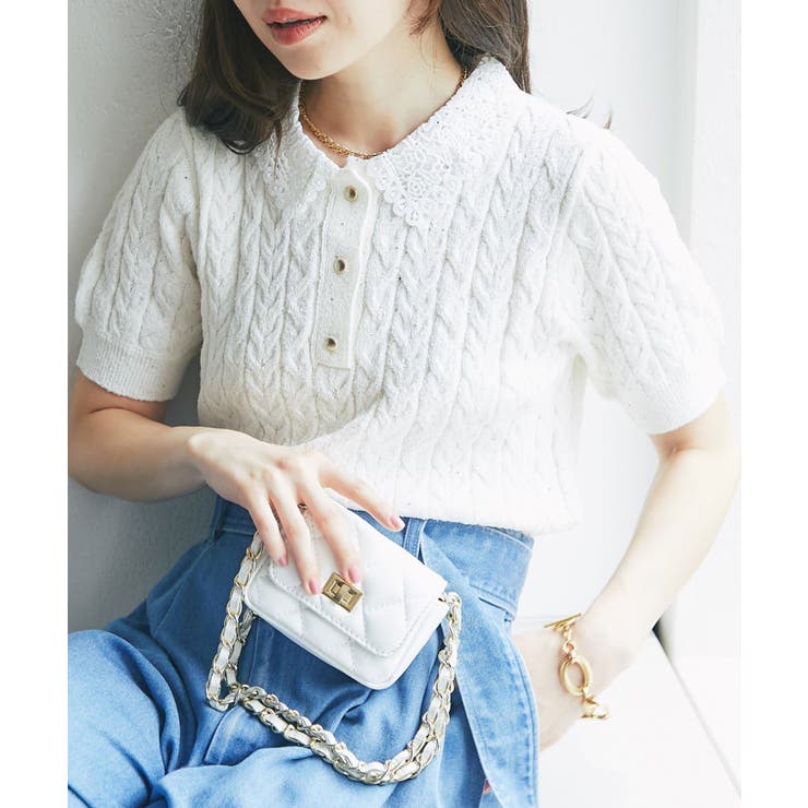 【La boutique BonBon】ブークレスパンコールケーブル半袖K… | PAL GROUP OUTLET | 詳細画像1 