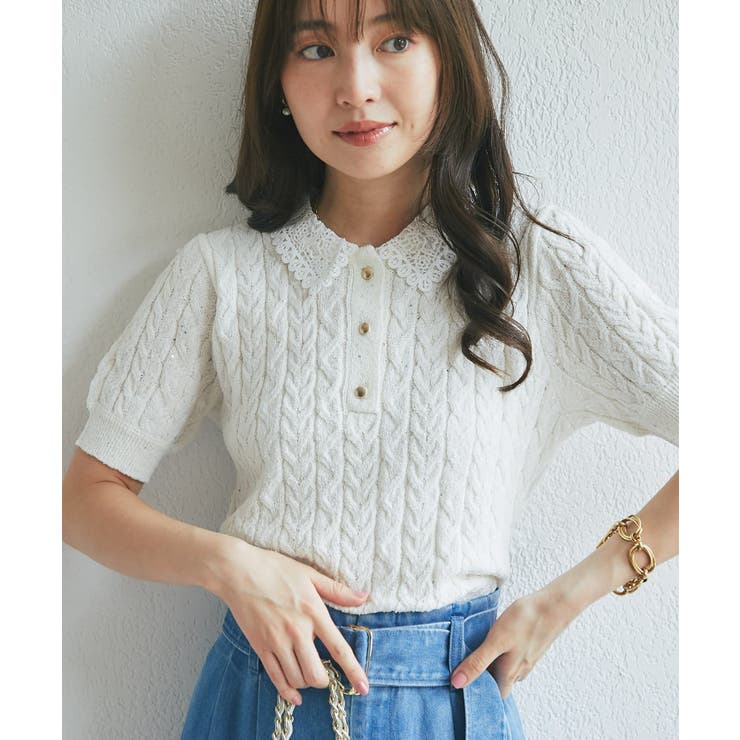 【La boutique BonBon】ブークレスパンコールケーブル半袖K… | PAL GROUP OUTLET | 詳細画像2 