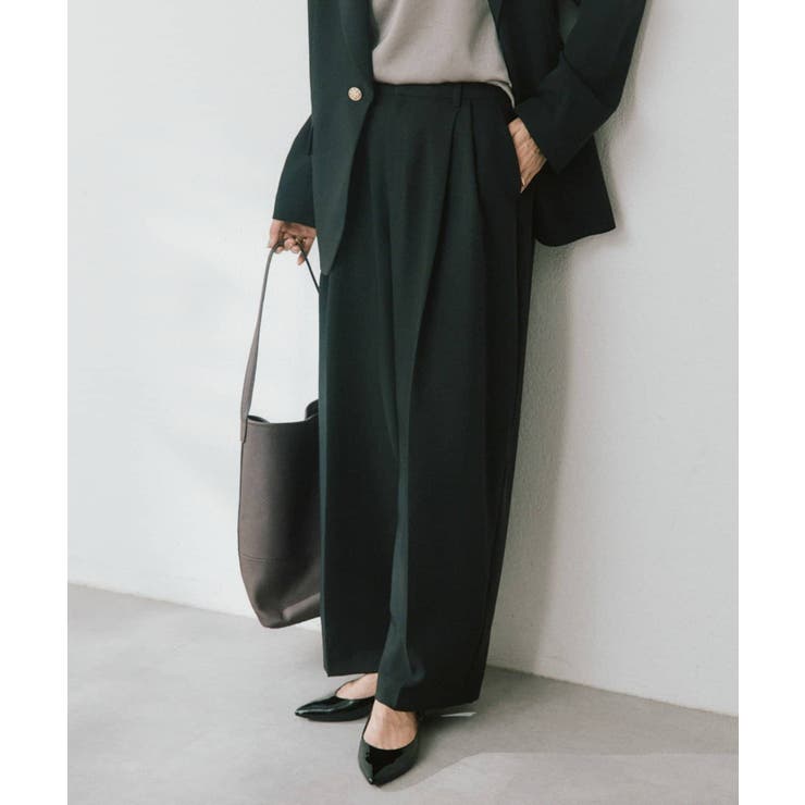 BK | 【RIVE DROITE】バックスリットタックパンツ | PAL GROUP OUTLET