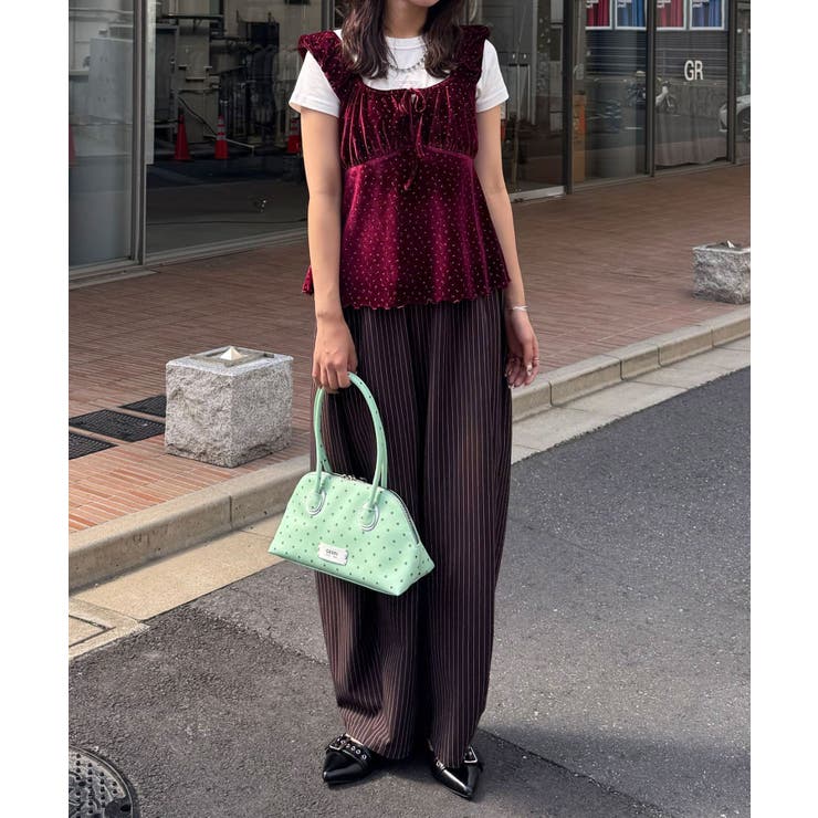 【Ciaopanic】ショルダーギャザーベロアビスチェ | PAL GROUP OUTLET | 詳細画像6 