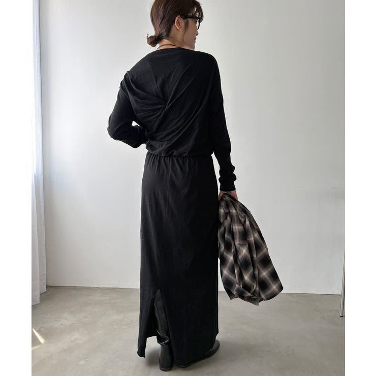 【DouDou】【okochi企画】スラブドレープワンピース | PAL GROUP OUTLET | 詳細画像25 