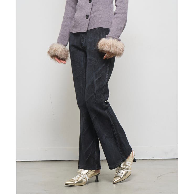 【WHO'S WHO gallery】ストレッチ転写加工フレアパンツ | PAL GROUP OUTLET | 詳細画像9 
