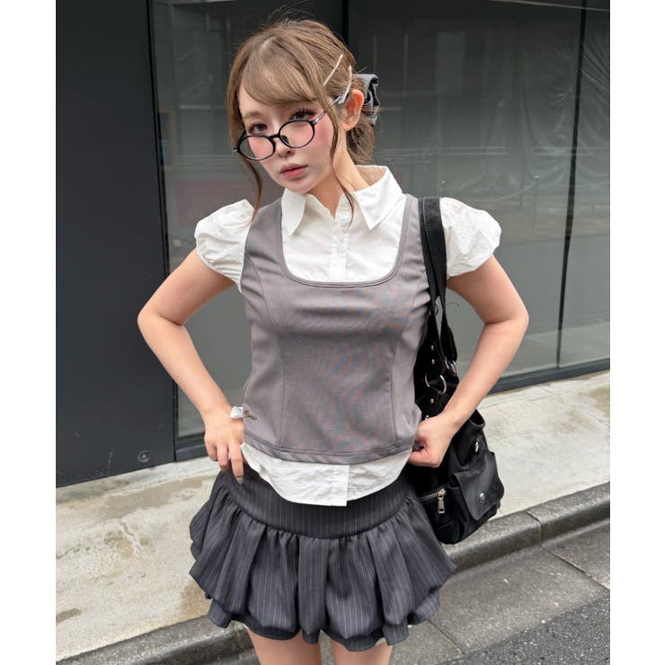 【RAY CASSIN】パフスリーブタンクレイヤード | PAL GROUP OUTLET | 詳細画像15 