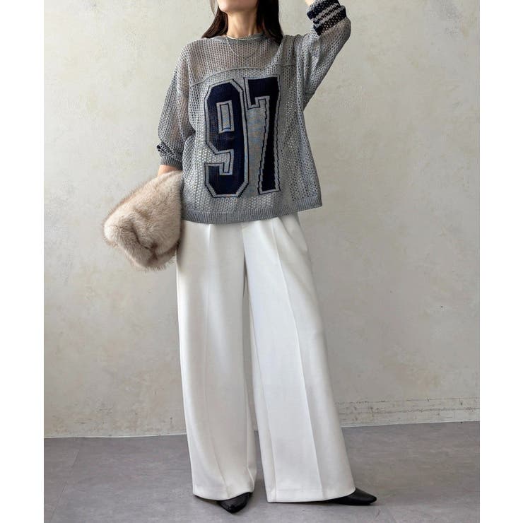 【DouDou】ナンバリングメッシュニット | PAL GROUP OUTLET | 詳細画像2 