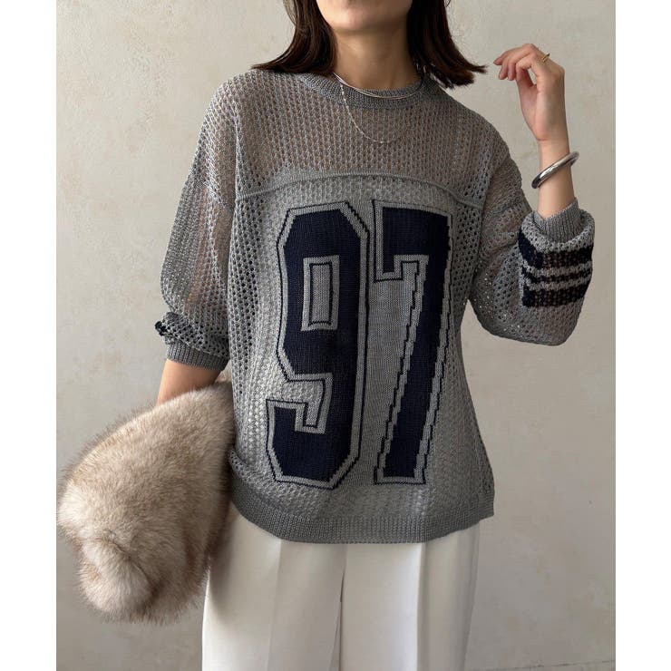 【DouDou】ナンバリングメッシュニット | PAL GROUP OUTLET | 詳細画像6 