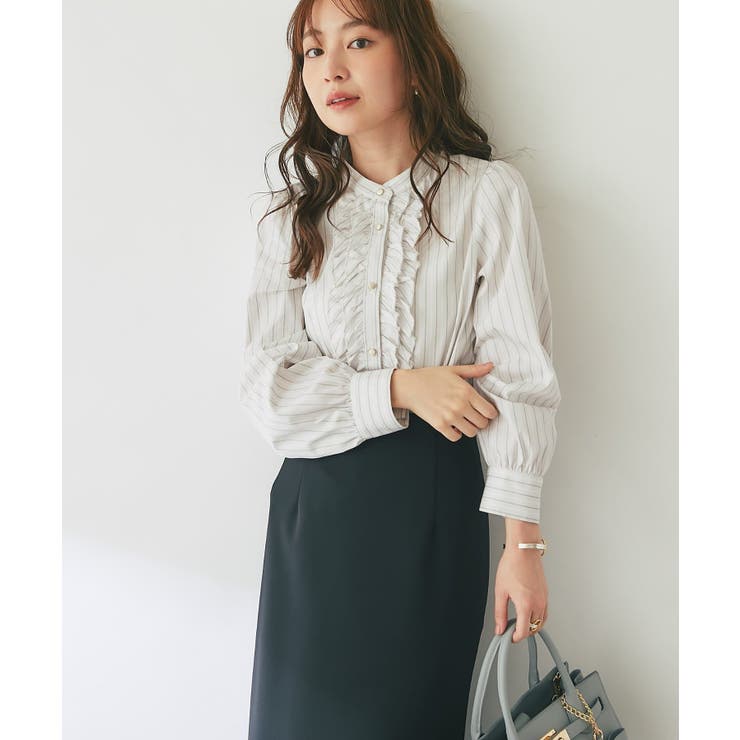 【La boutique BonBon】ストライプフロントフリルBL | PAL GROUP OUTLET | 詳細画像2 