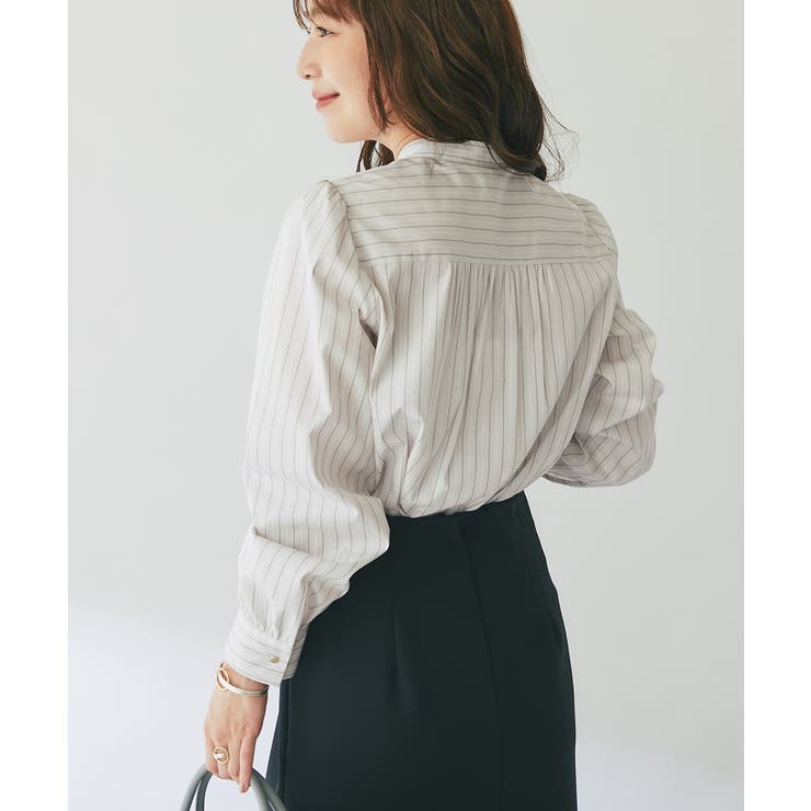 【La boutique BonBon】ストライプフロントフリルBL | PAL GROUP OUTLET | 詳細画像4 