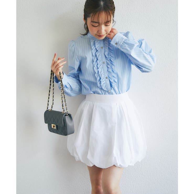 【La boutique BonBon】ストライプフロントフリルBL | PAL GROUP OUTLET | 詳細画像10 
